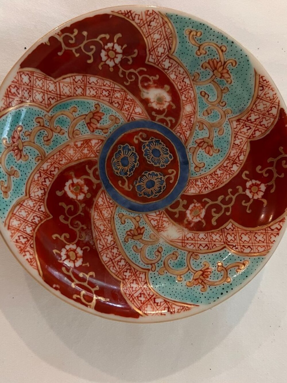 Imari Small Bowl/Saucer - Swirl Design